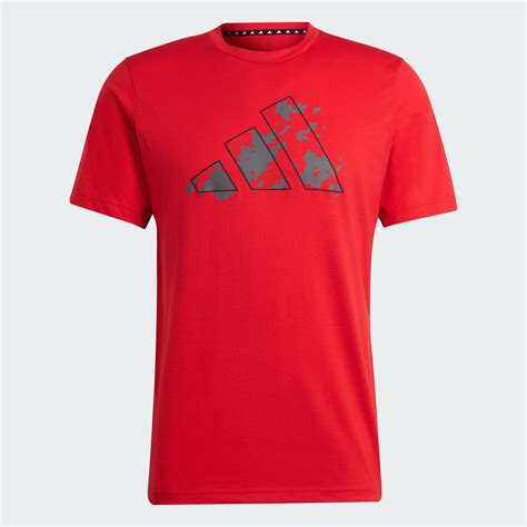 Adidas Train Essentials Seasonal Training Graphic Tee Red Adidas Lk