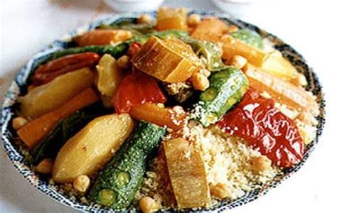 Couscous à La Viande Et Aux Sept Légumes Cuisine Marocaine