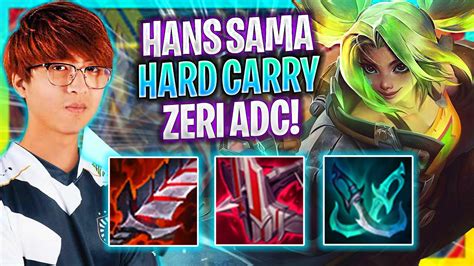 HANS SAMA HARD CARRY WITH ZERI G2 Hans Sama Plays Zeri ADC Vs Lucian