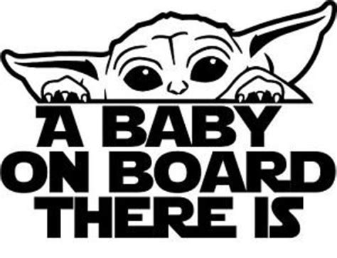 Baby Yoda Baby On Board Star Wars Grogu Etsy