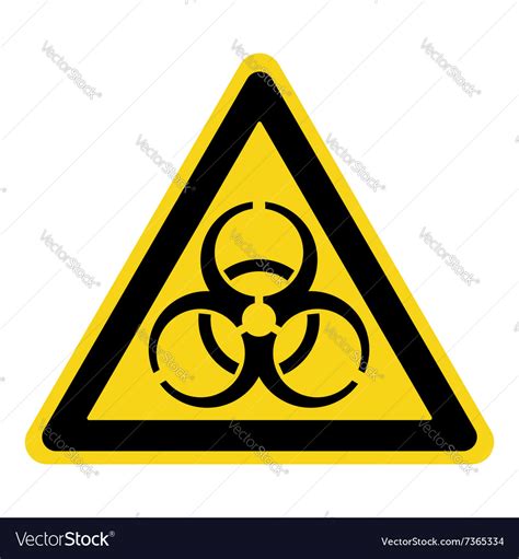 Biohazard Yellow Sign Royalty Free Vector Image