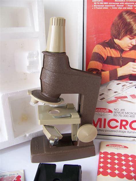 Vintage Skilcraft Microscope In Original Box With Etsy