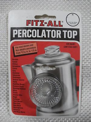 Fitz All Glass Replacement Percolator Top Clear Fits To