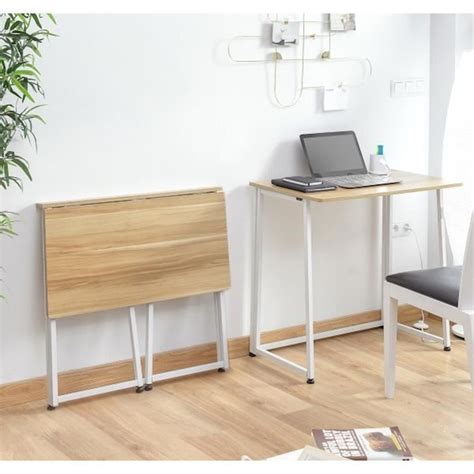 Modezvous Bureau Pliable Rabattable Pour Petit Espace Cm