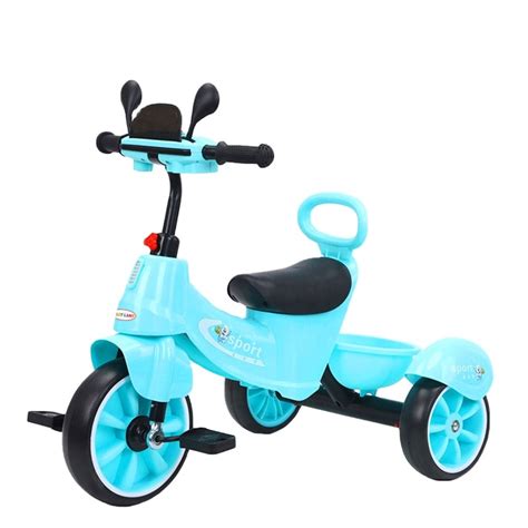 Three Wheel Kids Trike Children Tricycle With Big Lights Baby Walking