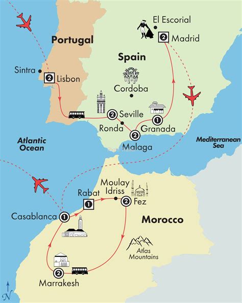 Map Of Spain And Portugal And Morocco