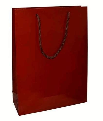 Gloss Laminated And Plain Kraft Paper Eco Friendly Bags With Rope