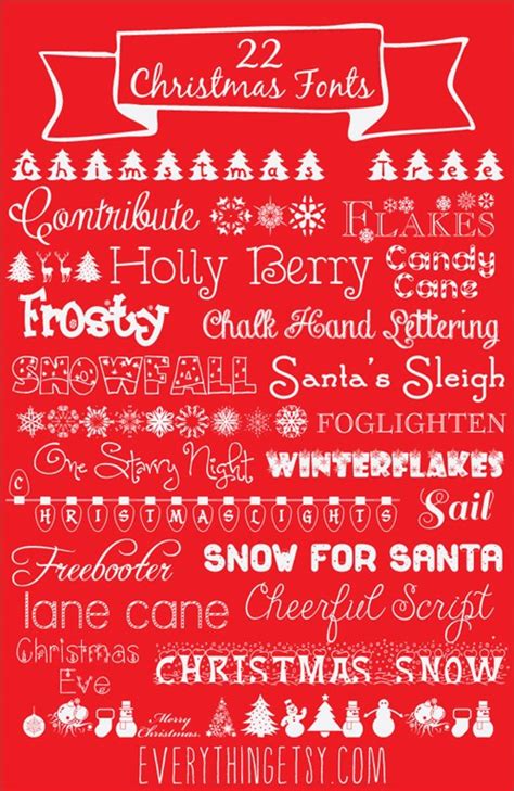 22 Christmas Fonts {free} - EverythingEtsy.com