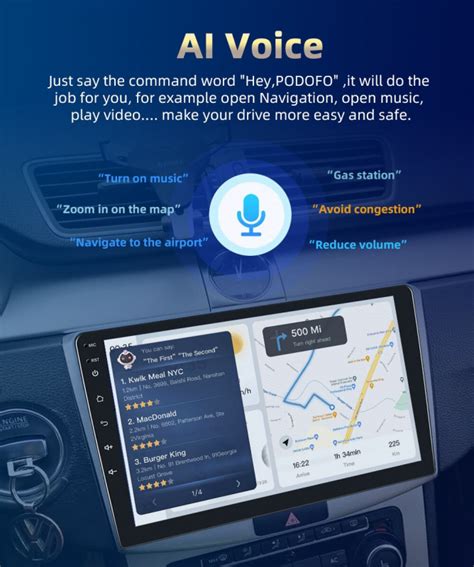 Podofo Ai Voice Android Carplay Car Radio Forkit For Kia Kx Din