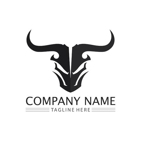 Premium Vector Bull And Cow Logo Design Icon Vector Horn Animals