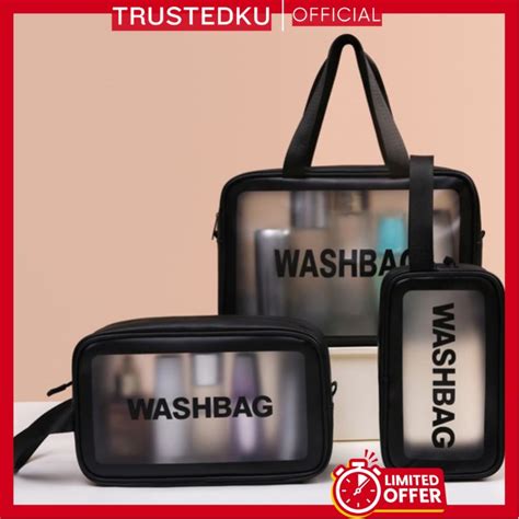 Jual Tas Kosmetik Washbag Waterproof Travel Pouch Make Up Alat Mandi