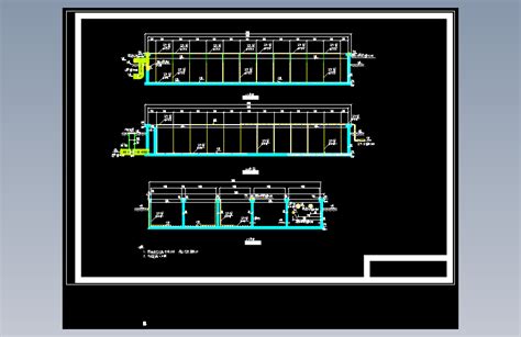 10万吨天aao接触氧化工艺污水厂autocad 2004模型图纸下载 懒石网