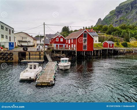 fishing village image   lofoten islands norway scandinavia