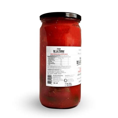 TOMATE ENTERO PELADO CONDIMENTADO ALBAHACA AJO Y PIMIENTO Gourmet Max