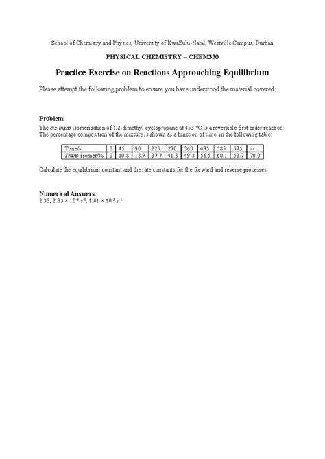 Tutorial 2 - School of Chemistry and Physics, University of KwaZulu ...