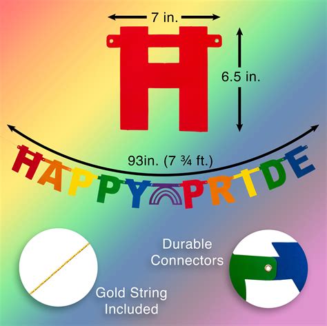 Happy Pride Banner Rainbow Party Decorations For Lgbt Pride Etsy