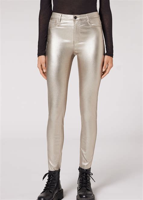 Leather Effect Skinny Leggings Calzedonia