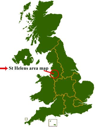 St Helens Map - United Kingdom