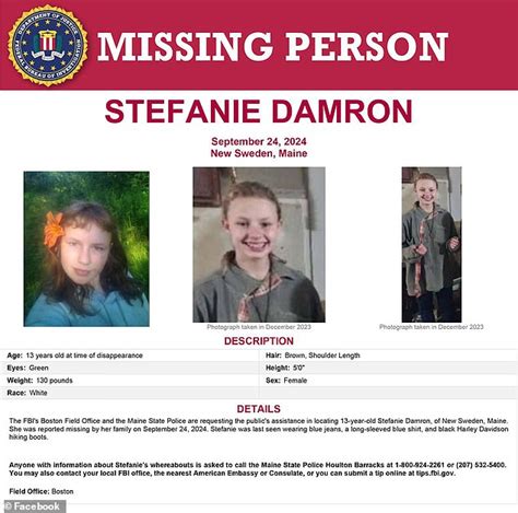 Stefanie Damron 14 Vanished After Wandering Into Woods In Maine Over