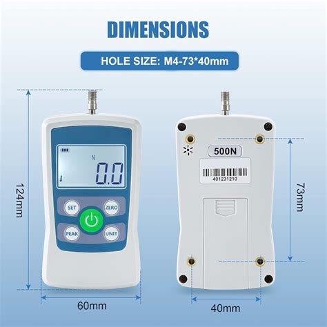 Baoshishan Medidor De Fuerza Digital N Push Pull Gauge N Lb