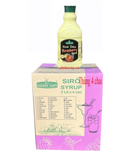 Siro dâu Golden Farm 2L Thùng 4 chai