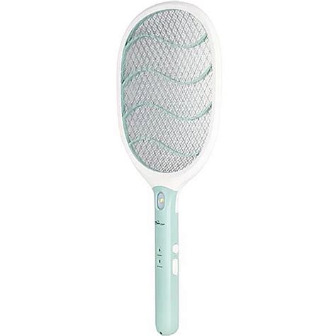 Raquete Mata Mosquito Ecopower Ep Azul Claro Branco