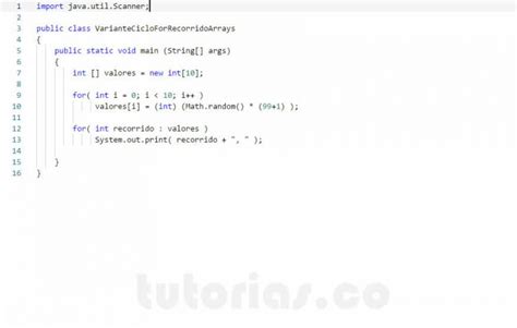 Arrays Java Variante Ciclo Foreach Tutorias Co