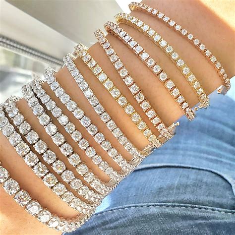 9 Carat Diamond Tennis Bracelet Platinum And Gold Debebians