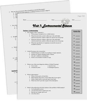 Unit 7 Test Environmental Science Pg719 By MrAsciencedotcom TPT