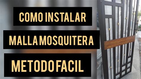 Como instalar malla mosquitera galvanizada dos maneras así lo