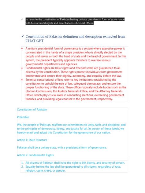 Constitution of Pakistan | PDF | Parliament Of Pakistan | American ...