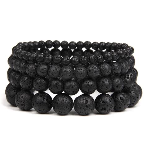 Mm Lava Bracelets Natural Volcanic Rock Stone Bracelets For