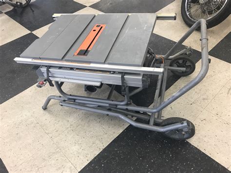 Ridgid Tools Table Saw R4514 10 Table Saw With Folding Wheel Stand Good Buya