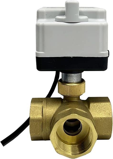 1 3 Way Brass Motorized Ball Valve With Manual Switch 220v 12v 24v