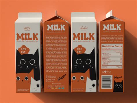 Milk Packaging Design Free Packaging Mockup Behance