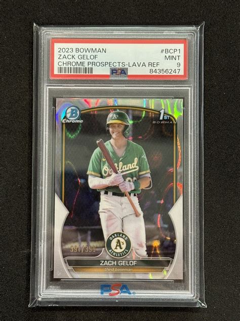 2023 Bowman Chrome Zack Gelof 1st Lava Refractor 399 BCP 1 Psa 9 EBay