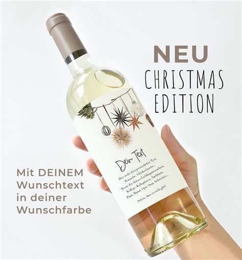 Personalisiertes Etikett F R Wein Flaschen Weihnachten Etsy De