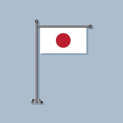 Illustratie Van Japanse Vlag Template Premium Vector