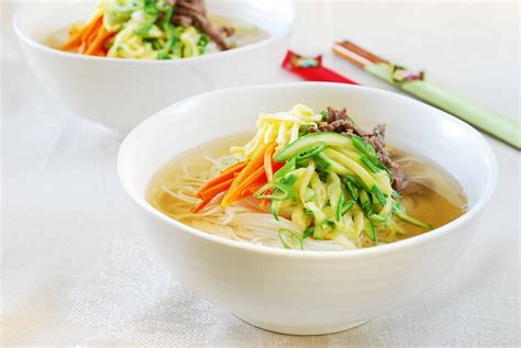 Janchi Guksu Warm Noodle Soup Korean Soup Soup Recipes Korean