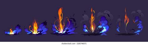 Magic Smoke Explode Process Animation Sprite Stock Vector Royalty Free