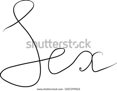 Sex Handwritten Text Inscription Modern Hand Stock Vector Royalty Free