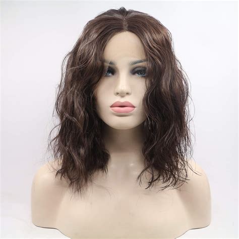 Amazon Xiweiya Short Loose Wavy Blonde Brown Synthetic Lace Front