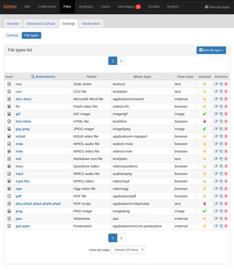 File Types List