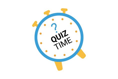 Quiz time with clock design. 13259037 Vector Art at Vecteezy