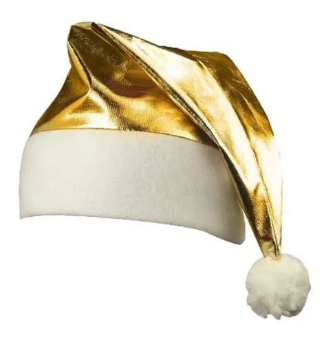 5 Gorro De Natal Papai Noel Dourado Cor Dourada MercadoLivre