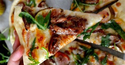 Roast Duck Pizza With Figs And Arugula Culver Duck