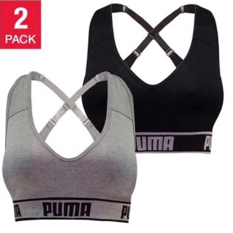 Puma Intimates And Sleepwear New Puma 2 Pack Seamless Active Sports Bras Small Poshmark