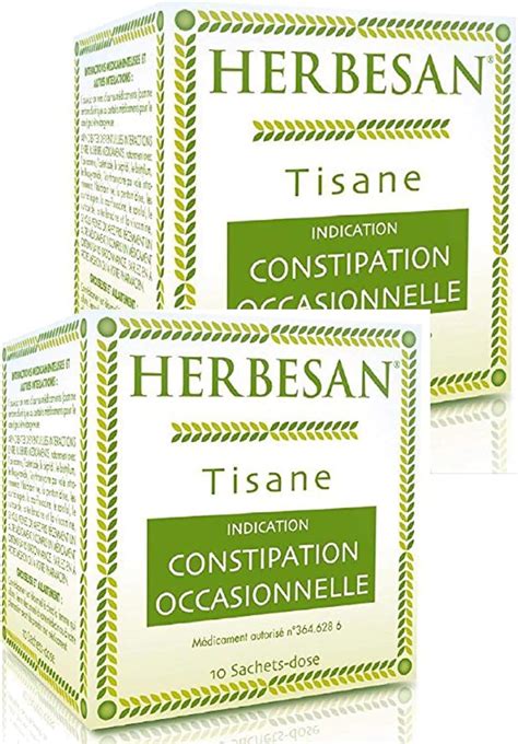 Herbesan Tisane Constipation Occasionelle En Sachets Lot De 2 Boites