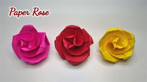 Diy Paper Rose🌹simple Paper Flower🌹easy Origami Rose🌹how To Make Paper