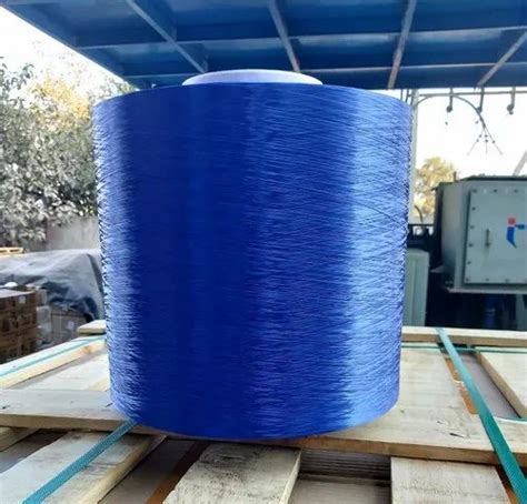 Super Bright Dyed Blue Polyester High Tenacity Yarn For Woven Sacs At